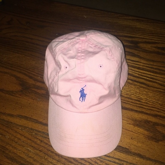 pink and blue polo hat